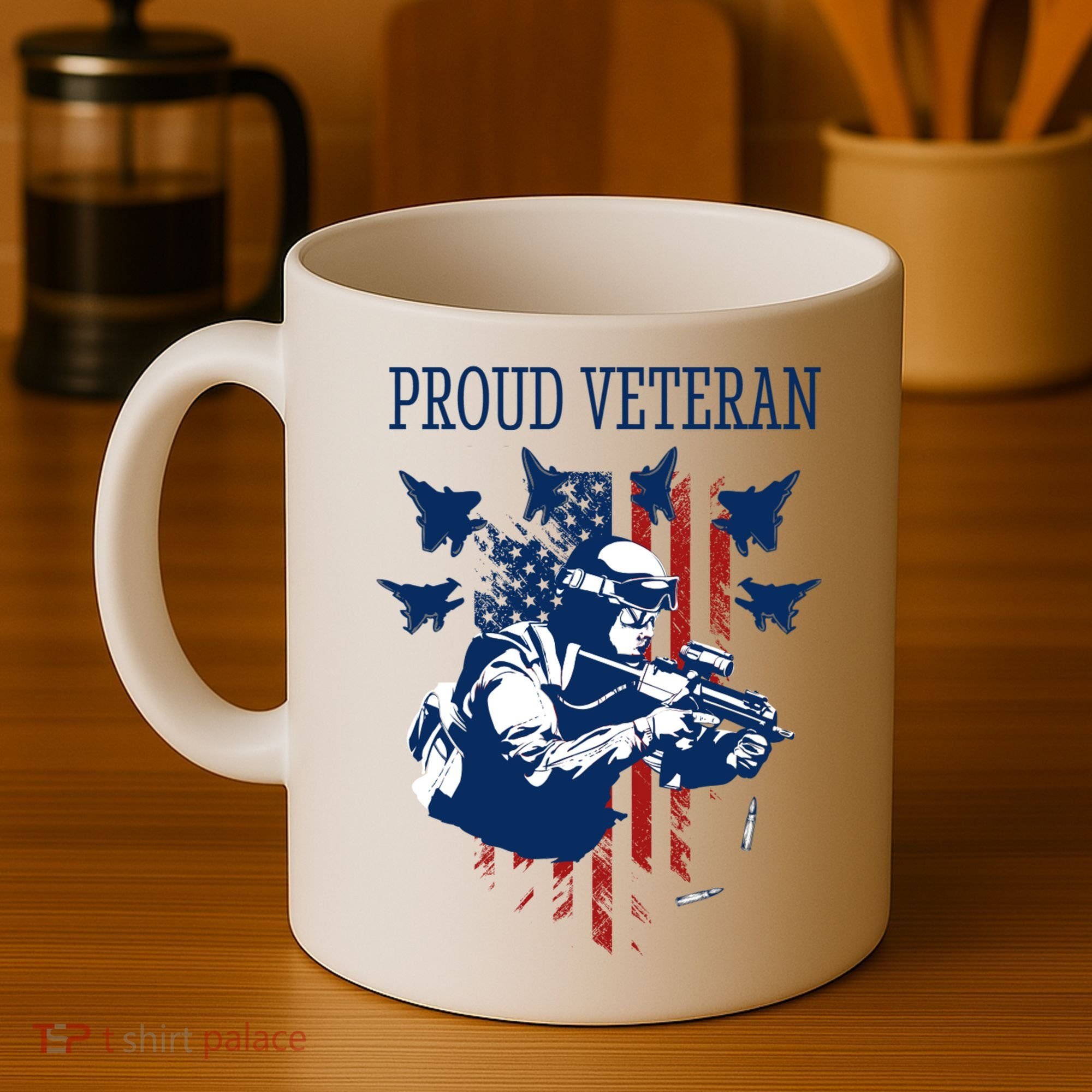Proud Veteran Airstrike Combat Coffee Mug