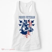 Proud Veteran Airstrike Combat Women's Tank Top thumb 0