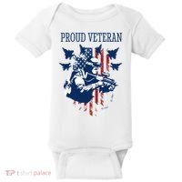 Proud Veteran Airstrike Combat Baby Bodysuit thumb 0