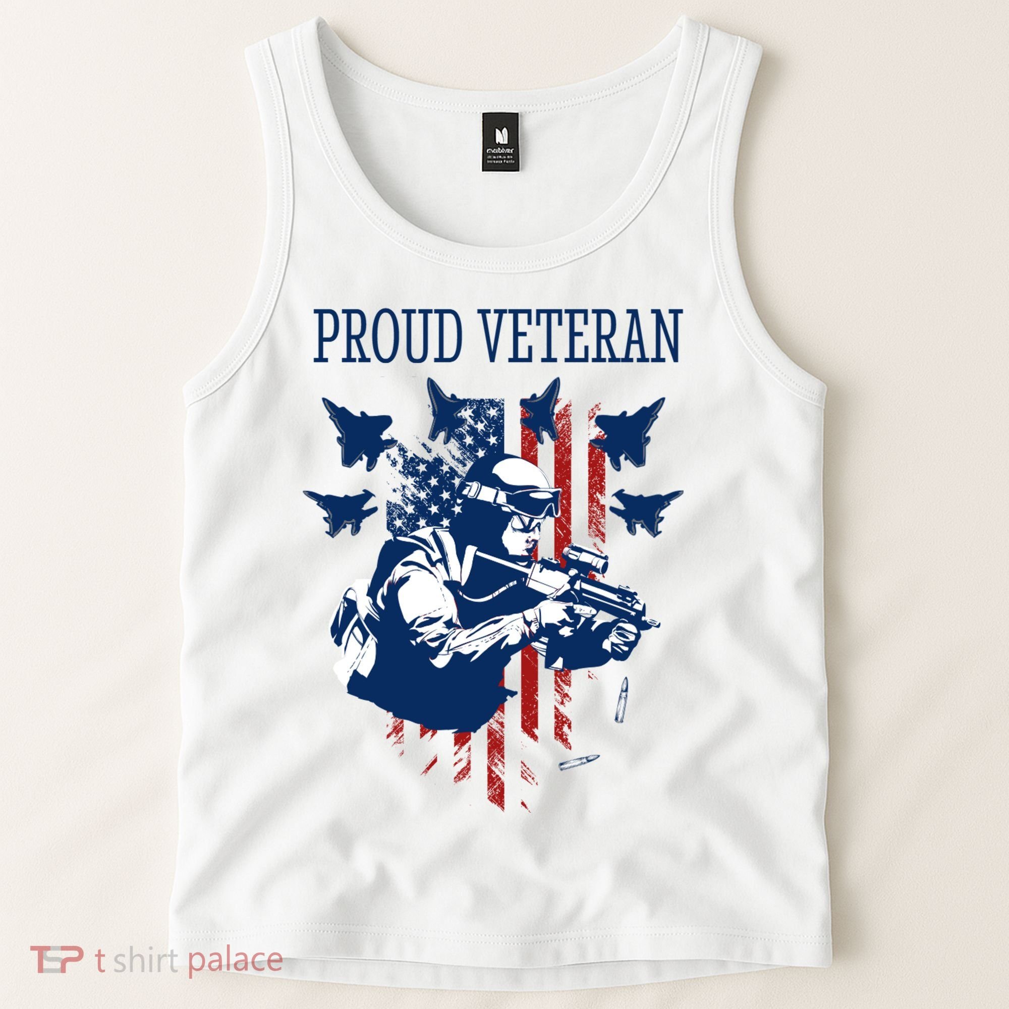 Proud Veteran Airstrike Combat Tank Top