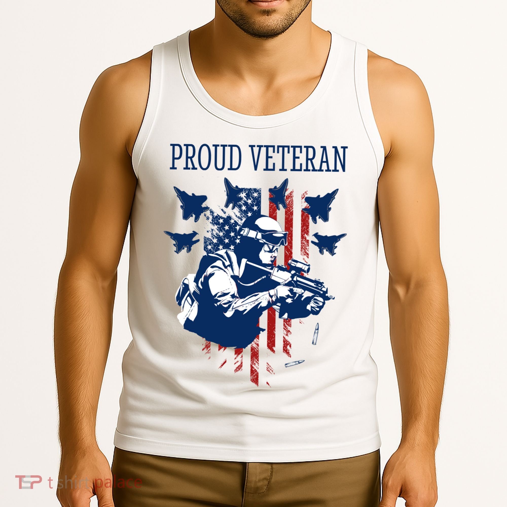 Proud Veteran Airstrike Combat Tank Top