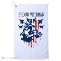 Proud Veteran Airstrike Combat Golf Towel thumb 0