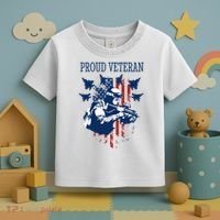 Proud Veteran Airstrike Combat Toddler T-Shirt thumb 3