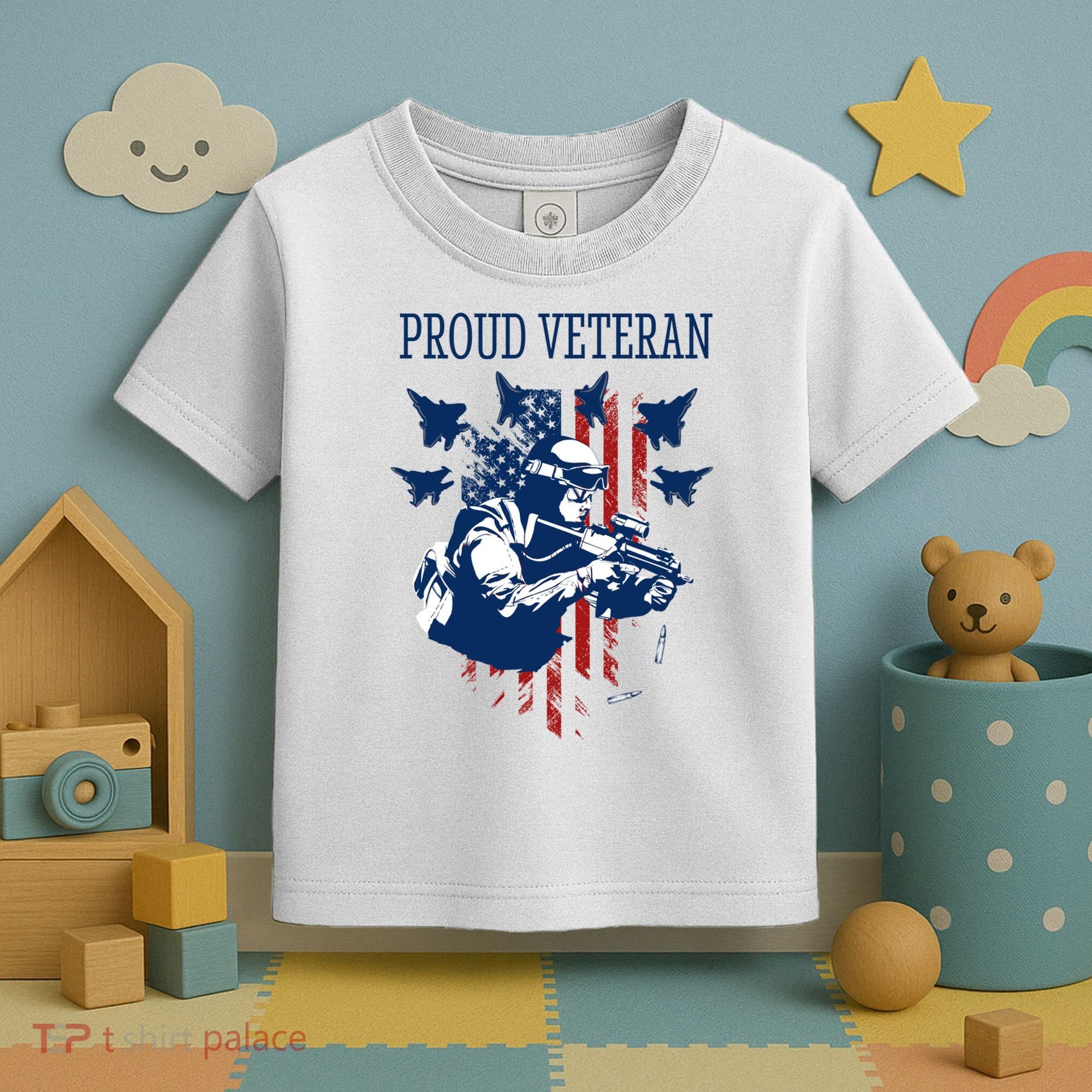Proud Veteran Airstrike Combat Toddler T-Shirt