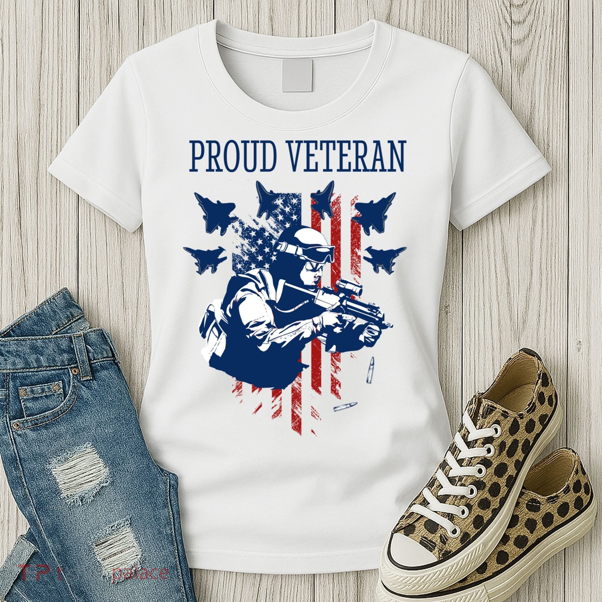 Proud Veteran Airstrike Combat Women's T-Shirt