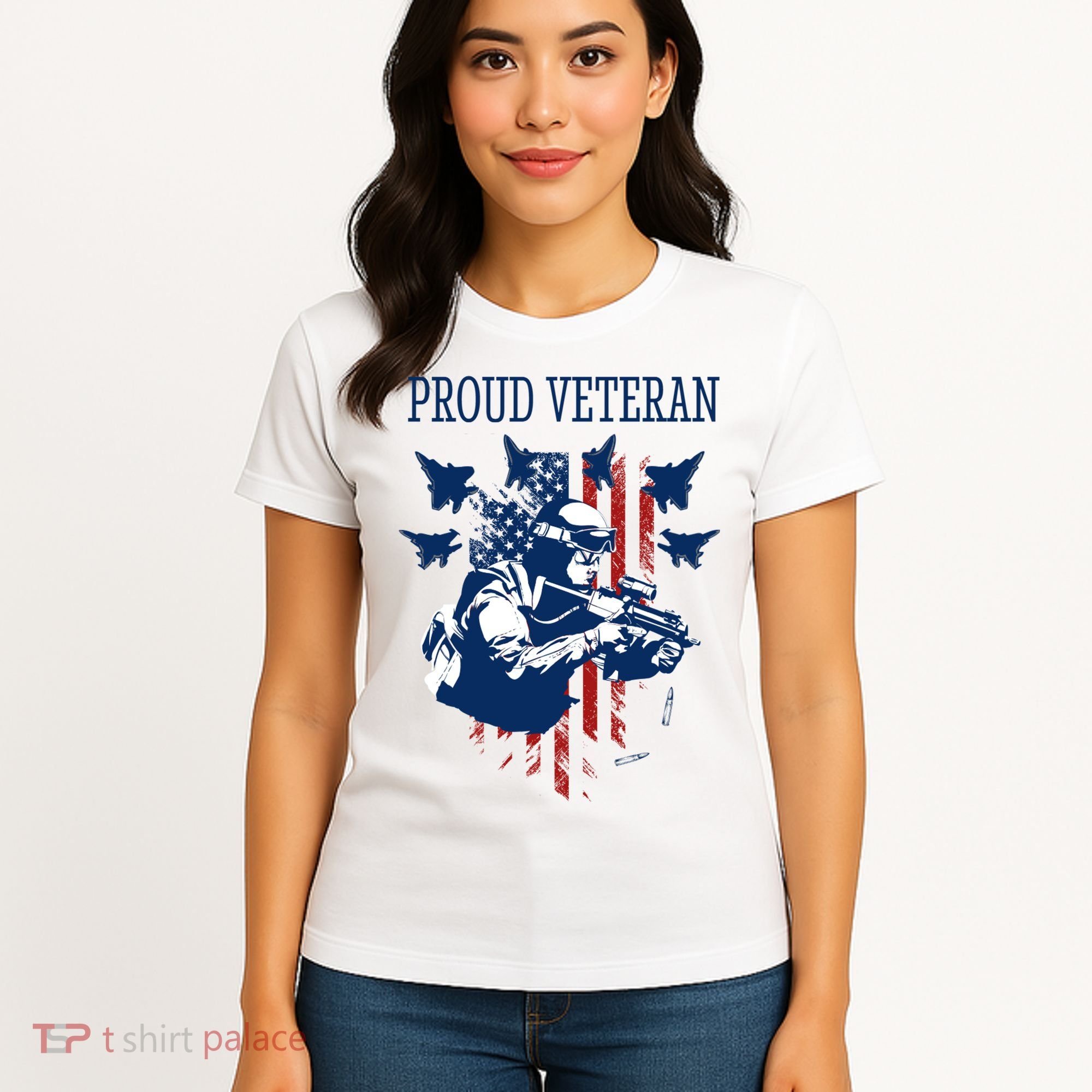 Proud Veteran Airstrike Combat Women's T-Shirt