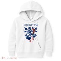 Proud Veteran Airstrike Combat Kids Hoodie thumb 0