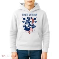 Proud Veteran Airstrike Combat Kids Hoodie thumb 4