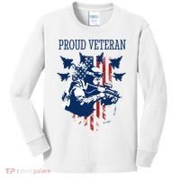 Proud Veteran Airstrike Combat Kids Long Sleeve Shirt thumb 0