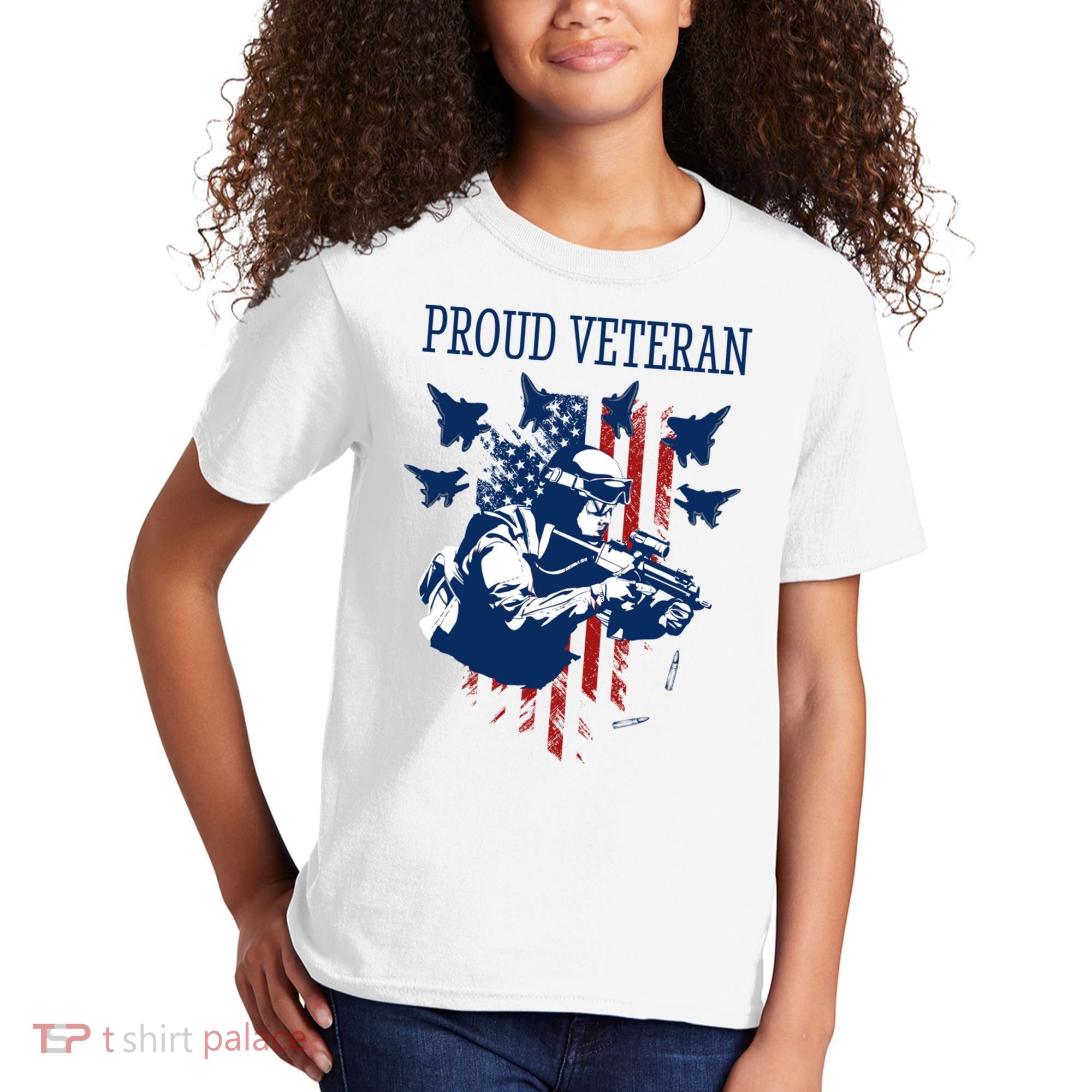 Proud Veteran Airstrike Combat Kids T-Shirt