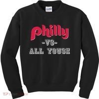 Philly Vs All Youse Funny Philadelphia Slang Kids Sweatshirt thumb 0