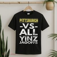 Pittsburgh Vs All Yinz Jagoffs Distressed T-Shirt thumb 2