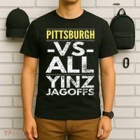 Pittsburgh Vs All Yinz Jagoffs Distressed T-Shirt thumb 6