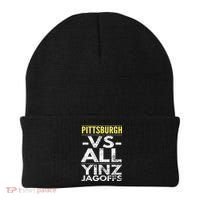 Pittsburgh Vs All Yinz Jagoffs Distressed Beanie thumb 0