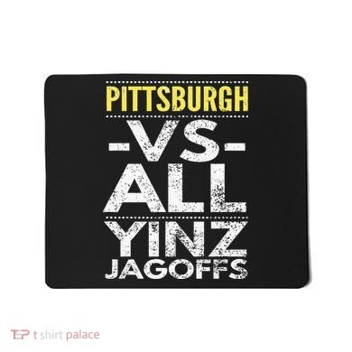 Pittsburgh Vs All Yinz Jagoffs Distressed Mousepad