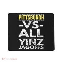 Pittsburgh Vs All Yinz Jagoffs Distressed Mousepad thumb 0