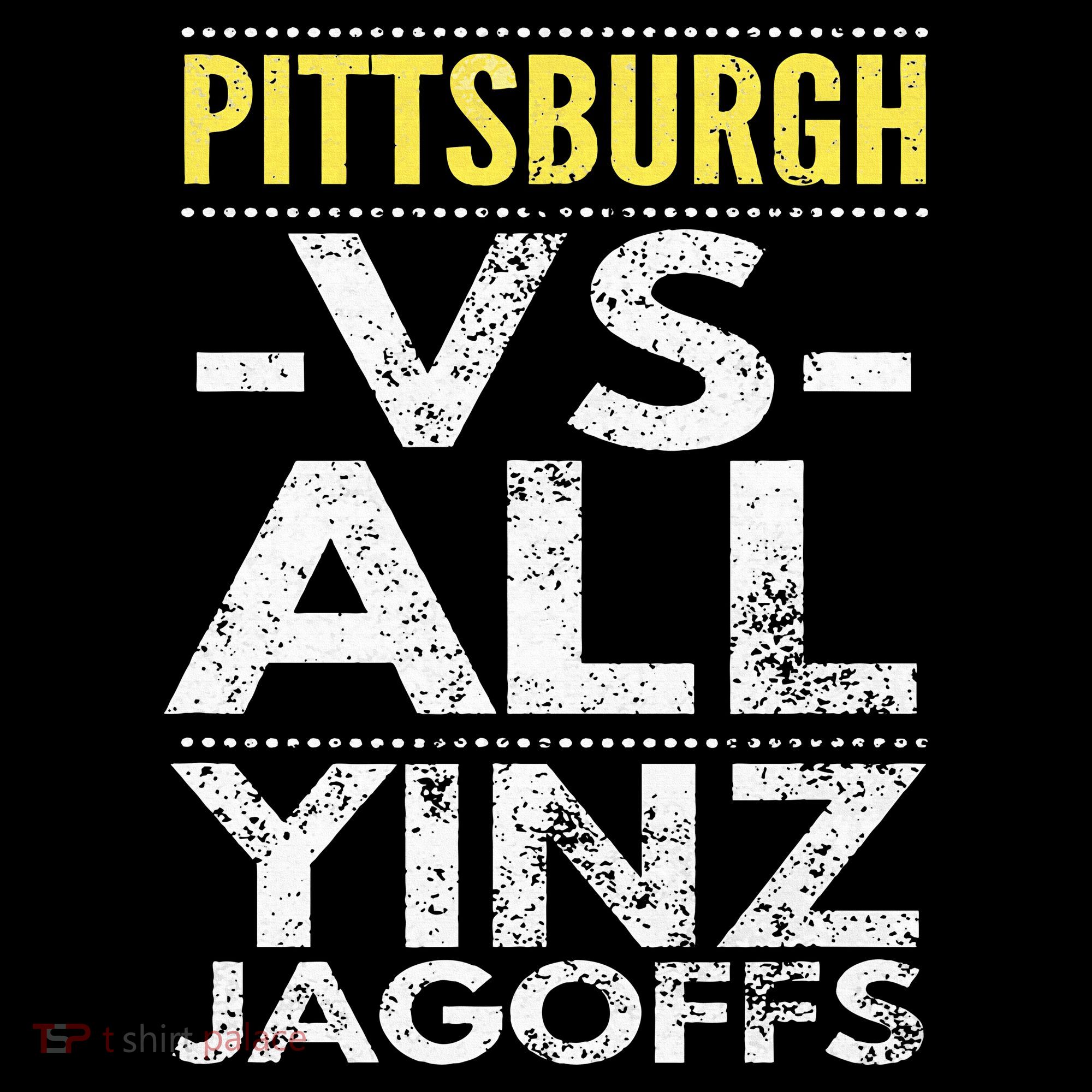 Pittsburgh Vs All Yinz Jagoffs Distressed Mousepad