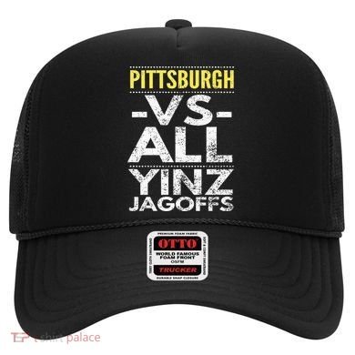 Pittsburgh Vs All Yinz Jagoffs Distressed Hat