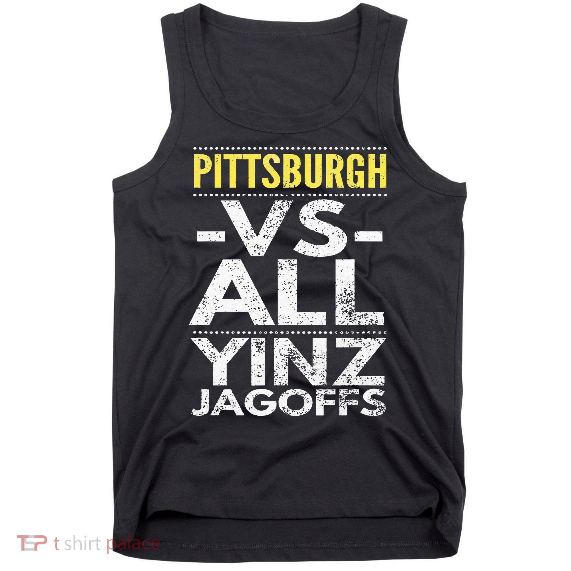 Pittsburgh Vs All Yinz Jagoffs Distressed Tank Top
