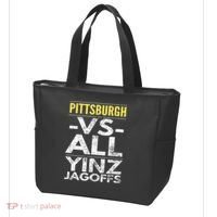 Pittsburgh Vs All Yinz Jagoffs Distressed Tote Bag thumb 3
