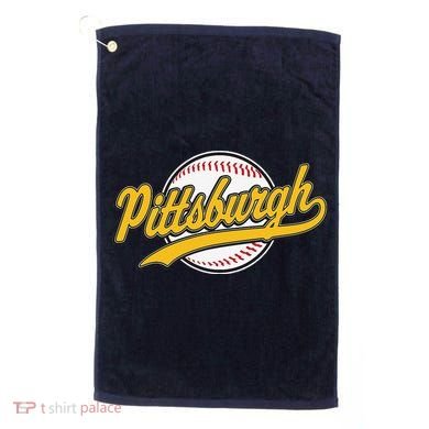 Pittsburgh Vintage Baseball Throwback Retro Design Golf Towel