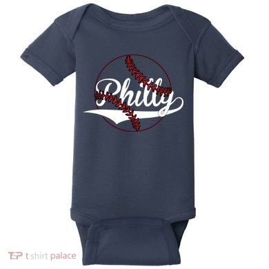Philly Vintage Baseball Lovers Baseball Fans Baby Bodysuit