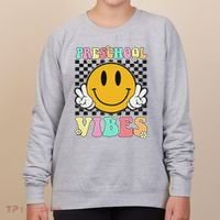Preschool Vibes Back To School First Day Teachers Women's Sweatshirt thumb 0