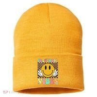 Preschool Vibes Back To School First Day Teachers Sustainable Knit Beanie thumb 0