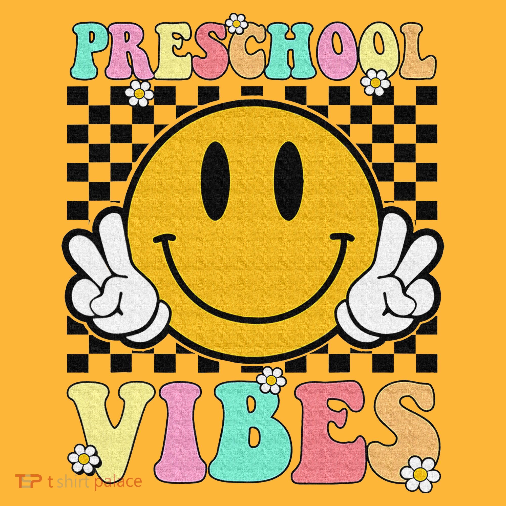 Preschool Vibes Back To School First Day Teachers Sustainable Knit Beanie
