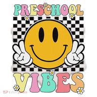 Preschool Vibes Back To School First Day Teachers Ceramic Ornament thumb 2