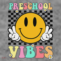 Preschool Vibes Back To School First Day Teachers Toddler Hoodie thumb 2
