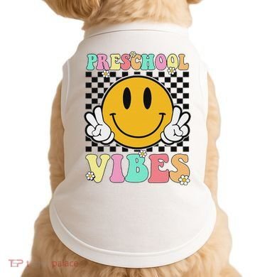 Preschool Vibes Back To School First Day Teachers Doggie Tank