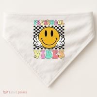 Preschool Vibes Back To School First Day Teachers USA-Made Doggie Bandana thumb 0