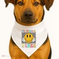 Preschool Vibes Back To School First Day Teachers USA-Made Doggie Bandana thumb 1