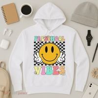 Preschool Vibes Back To School First Day Teachers Hoodie thumb 3