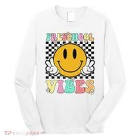 Preschool Vibes Back To School First Day Teachers Long Sleeve Shirt thumb 0