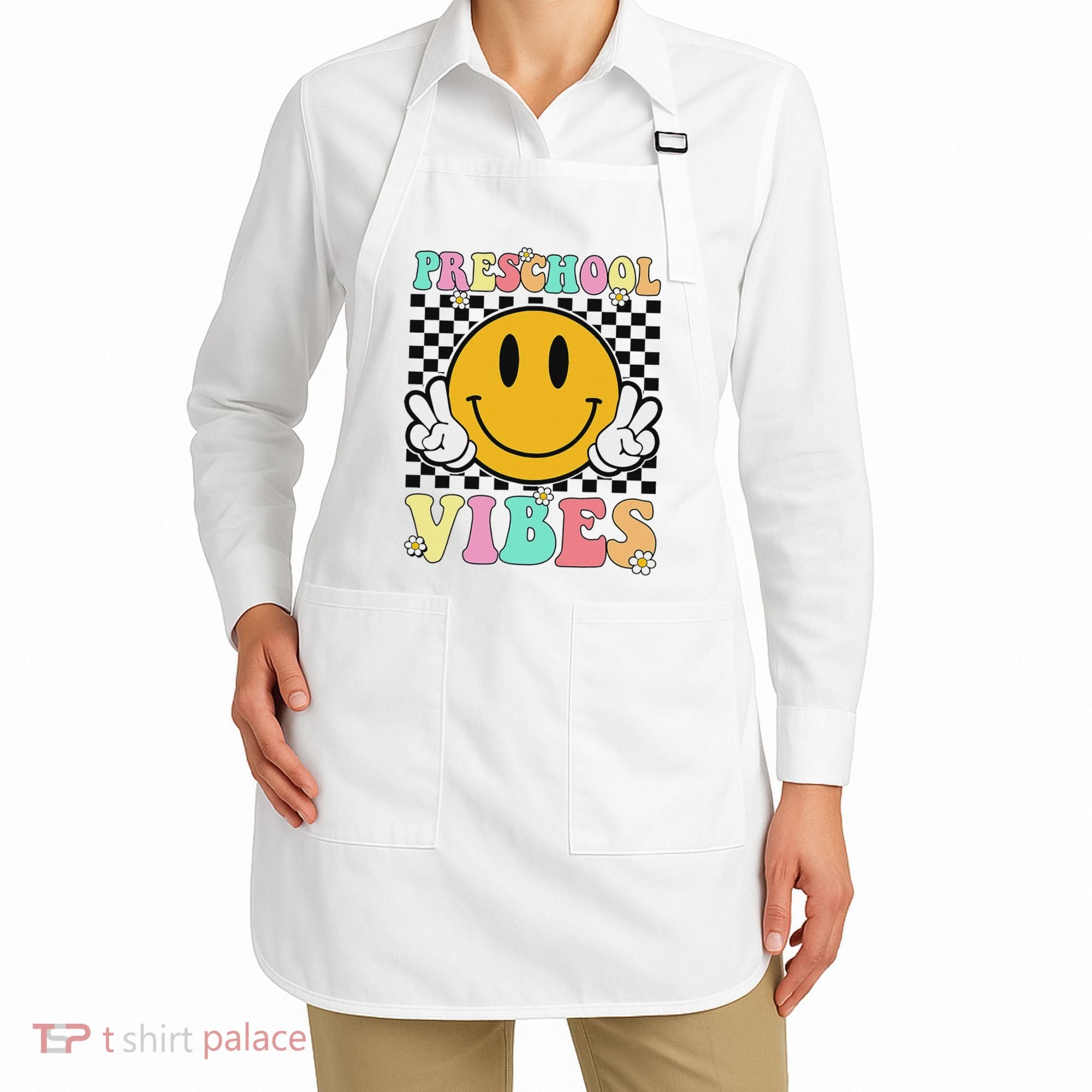 Preschool Vibes Back To School First Day Teachers Apron