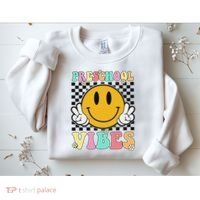Preschool Vibes Back To School First Day Teachers Sweatshirt thumb 2