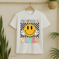 Preschool Vibes Back To School First Day Teachers T-Shirt thumb 2