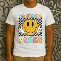 Preschool Vibes Back To School First Day Teachers T-Shirt thumb 3