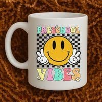 Preschool Vibes Back To School First Day Teachers Coffee Mug thumb 2