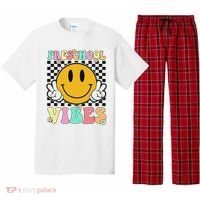 Preschool Vibes Back To School First Day Teachers Pajama Set thumb 0