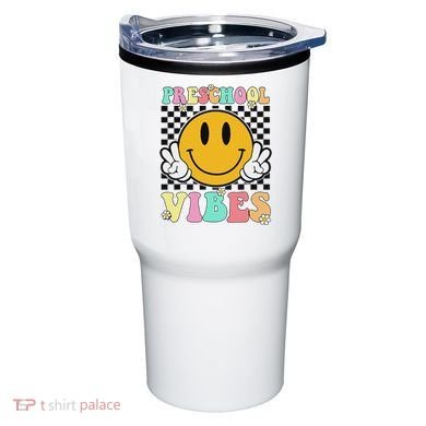 Preschool Vibes Back To School First Day Teachers Tumbler