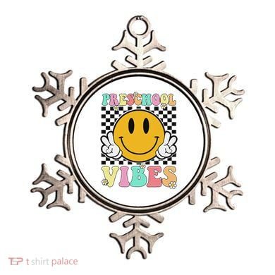 Preschool Vibes Back To School First Day Teachers Ornament