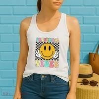 Preschool Vibes Back To School First Day Teachers Women's Tank Top thumb 2