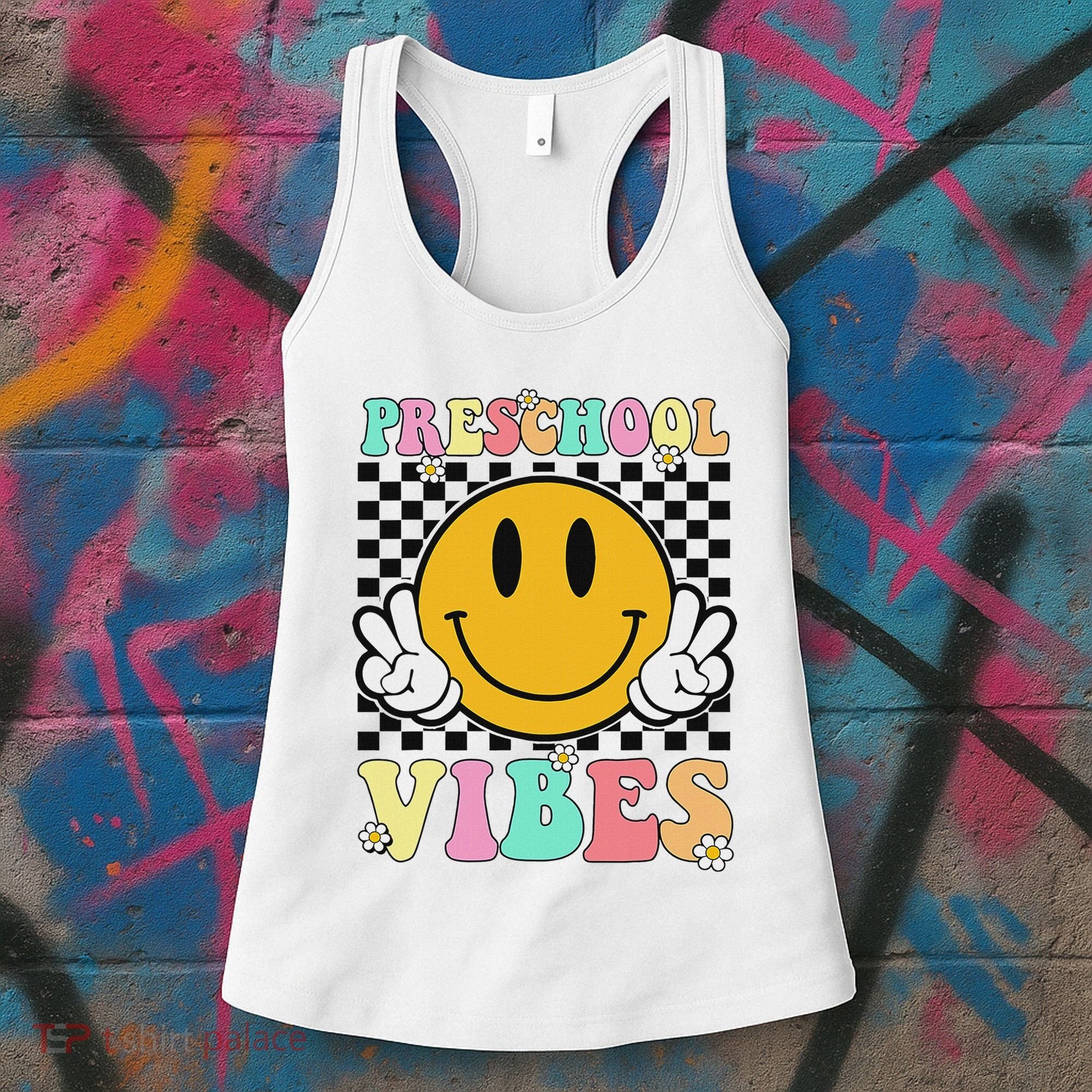 Preschool Vibes Back To School First Day Teachers Women's Tank Top