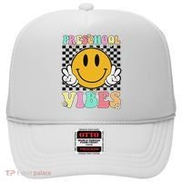 Preschool Vibes Back To School First Day Teachers Hat thumb 0