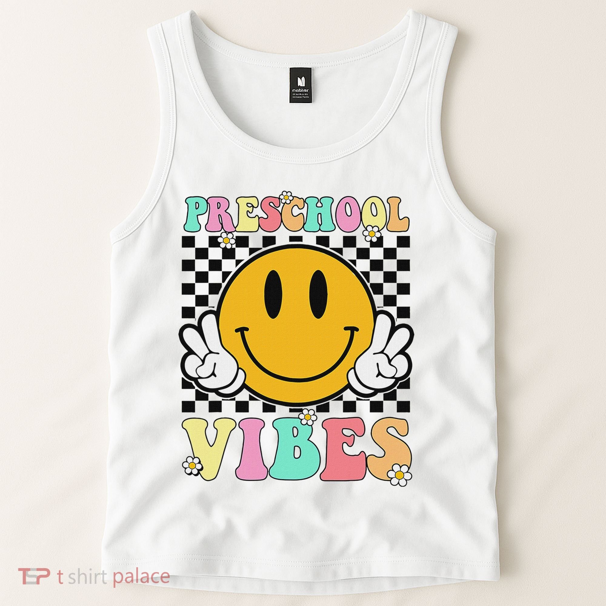 Preschool Vibes Back To School First Day Teachers Tank Top