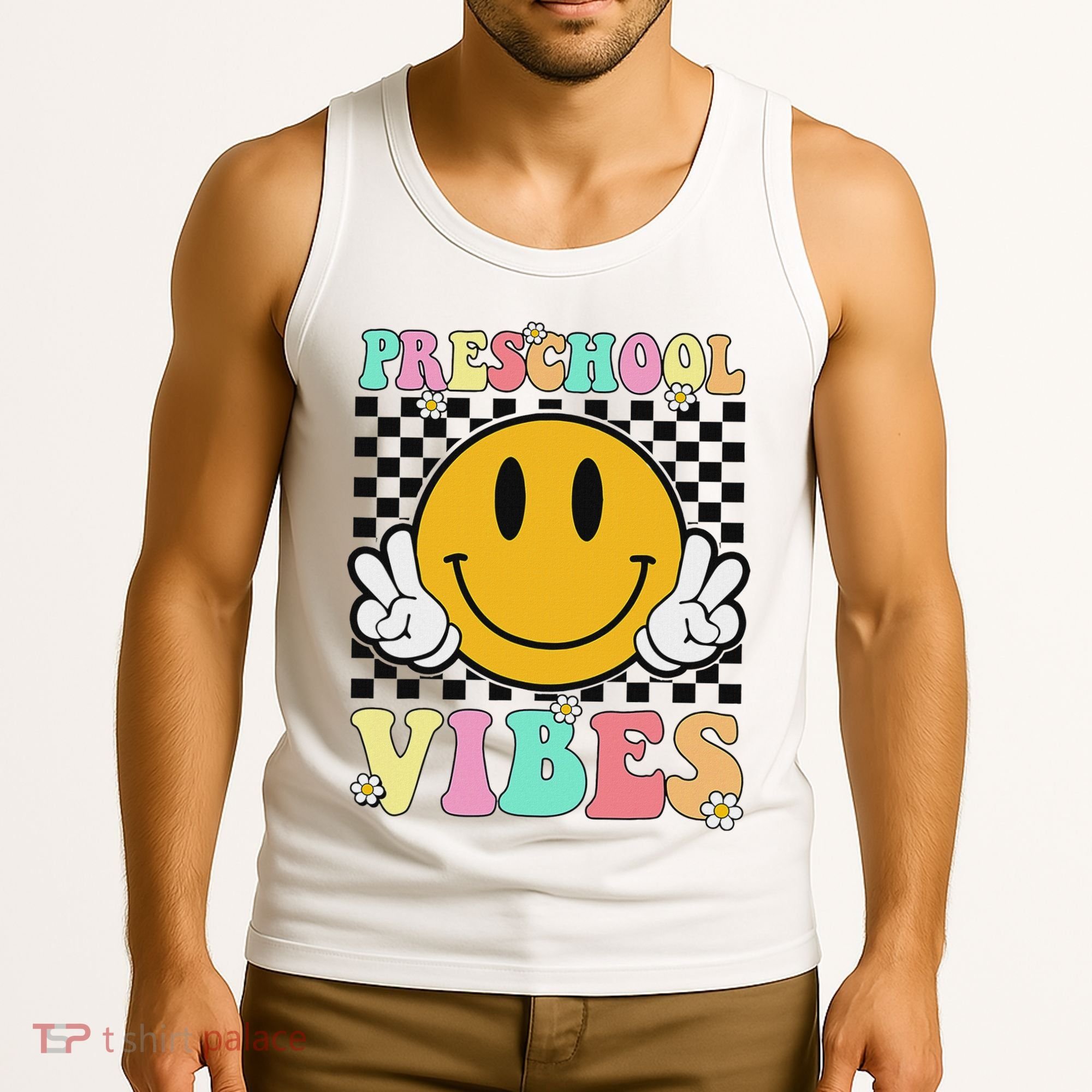 Preschool Vibes Back To School First Day Teachers Tank Top