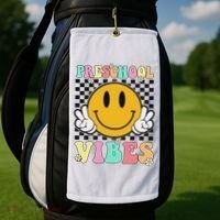 Preschool Vibes Back To School First Day Teachers Golf Towel thumb 2
